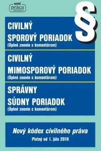 Civilný sporový poriadok, Civilný mimosporový poriadok, Správny súdny poriadok