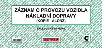 Záznam o provozu vozidla nákladní dopravy ET 220