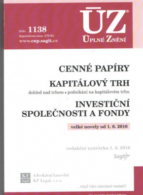 ÚZ č.1138 Cenné papíry 2016