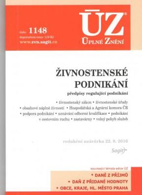 ÚZ č.1148 Živnostenské podnikání 2016