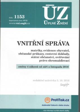 ÚZ č.1153 Vnitřní správa 2016