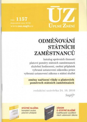 ÚZ č.1157 Odměňování státních zaměstnanců 2016