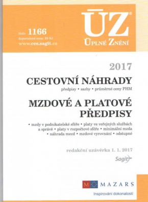 ÚZ č.1166 Cestovní náhrady 2017