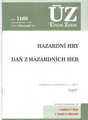 ÚZ č.1168 Hazardní hry, Daň z hazardních her 2017