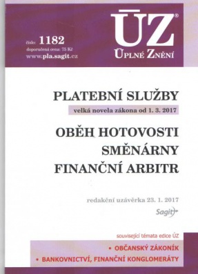 ÚZ č.1182 Platební služby 2017