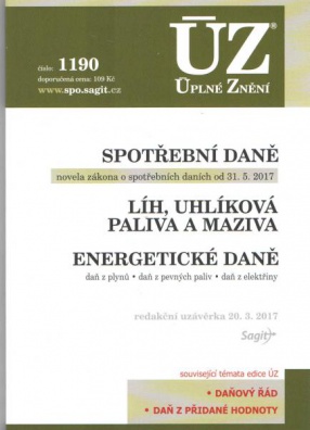 ÚZ č.1190 Spotřební daně 2017