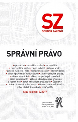 Soubor zákonů. Správní právo - Stav ke dni 8. 9. 2017