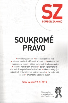 Soubor zákonů. Soukromé právo - Stav ke dni 19. 9. 2017