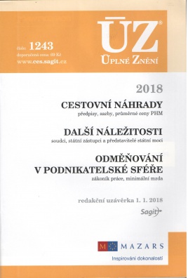 ÚZ č.1243 Cestovní náhrady, Odměňování v podnikatelské sféře 2018