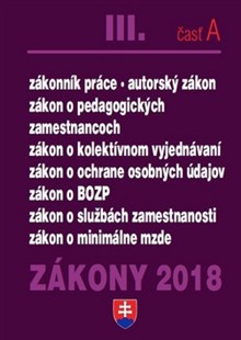 Zákony 2018 - III. časť A