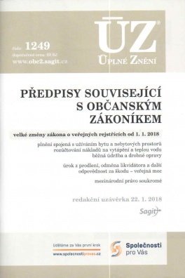 ÚZ č.1249 Předpisy související s občanským zákoníkem, Veřejné rejstříky