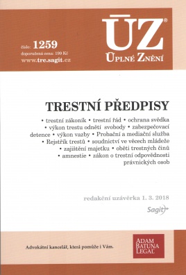 ÚZ č.1259 Trestní předpisy