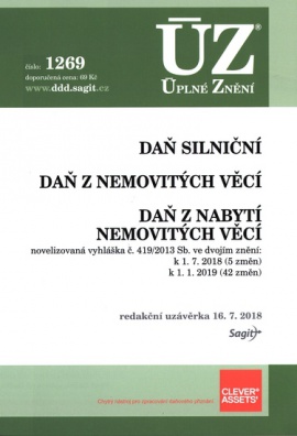 ÚZ č.1269 Daň z nabytí nemovitých věcí, Daň z nemovitých věcí, Daň silniční