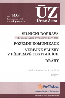 ÚZ č.1284 Silniční doprava, pozemní komunikace, veřejné služby v přepravě cestujících, dráhy