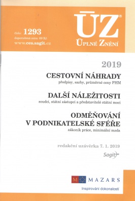 ÚZ č.1293 Cestovní náhrady, Odměňování v podnikatelské sféře 2019