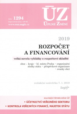 ÚZ č.1294 Rozpočet a financování 2019