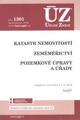 ÚZ č.1301 Katastr nemovitostí, Zeměměřictví, Pozemkové úpravy a úřady