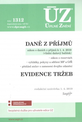 ÚZ č.1312 Daně z příjmů, evidence tržeb