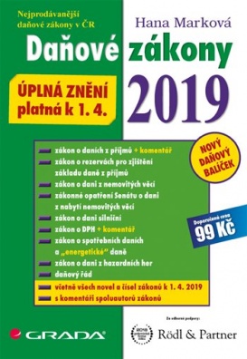 Daňové zákony 2019 - úplná znění k 1. 4. 2019