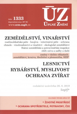 ÚZ č.1333 Zemědělství, Vinařství, Lesnictví, Myslivost, Rybářství, Ochrana zvířat