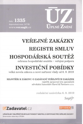 ÚZ č.1335 Veřejné zakázky, ochrana hospodářské soutěže, veřejná podpora, investiční pobídky