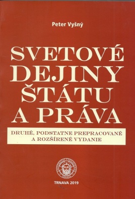 Svetové dejiny štátu a práva, 2. vydanie