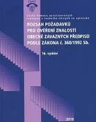 Rozsah požadavků pro ověření znalostí obecně závazných předpisů podle zákona č. 360/1992 Sb., 16.vyd