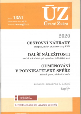 ÚZ č.1351 Cestovní náhrady, Odměňování v podnikatelské sféře 2020