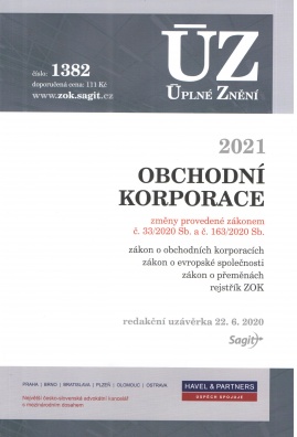 ÚZ č.1382 Obchodní korporace 2021