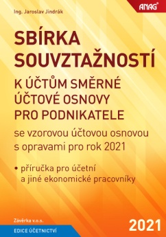 Sbírka souvztažností k účtům směrné účtové osnovy pro podnikatele se vzorovou účtovou osnovou 2021