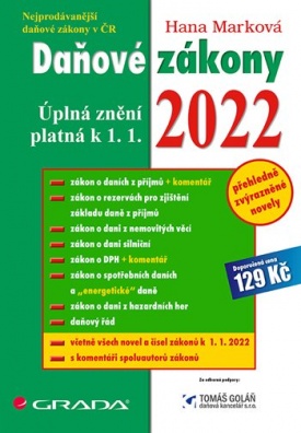 Daňové zákony 2022 - úplná znění k 1. 1. 2022