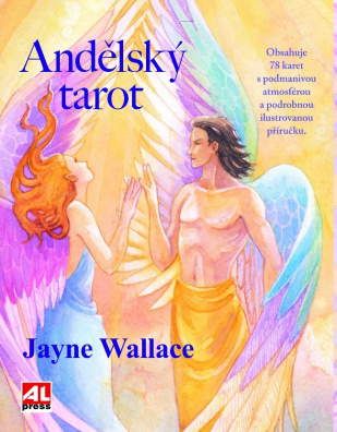 Andělský tarot. Obsahuje 78 karet s podmanivou atmosférou a podrobnou ilustrovanou příručku