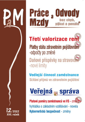 Práce a mzdy 12/2022 – Třetí valorizace rent