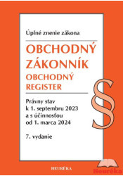 Obchodný zákonník, Obchodný register. 7. vyd. 9/2023