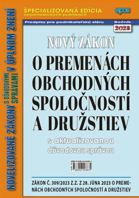 Novelizovaný zákon o konkurze a reštrukturalizácii s aktualizovanou dôvodovou správou.