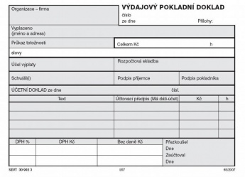 Výdajový pokladní doklad samopropisovací SEVT