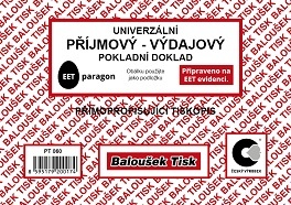 Univerzální příjmový-výdajový doklad A6 copy PT060