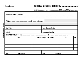 Příjmový pokladní doklad A6 PÚ SP