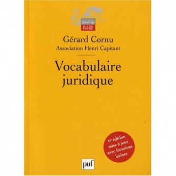 Vocabulaire juridique, 8e édition