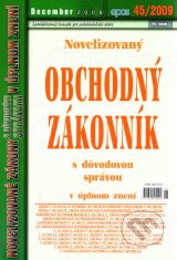 Novelizovaný obchodný zákonník 45/2009