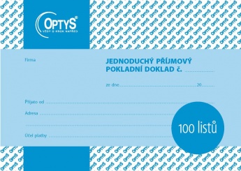 Jednoduchý příjmový doklad 100 listů - 1067