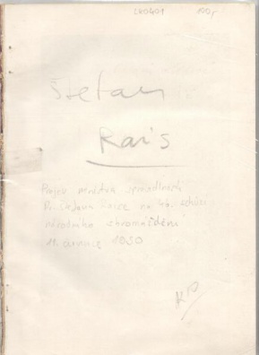 Projev ministra spravedlnosti Dr. Štefana Raise na 46. schůzi Národního shromáždění 11.července 1950