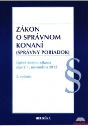 Zákon o správnom konaní (Správny poriadok), 5. vydání