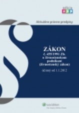 Zákon č. 455/1991 Zb. o živnostenskom podnikaní (živnostenský zákon) účinný od 1.1.2012