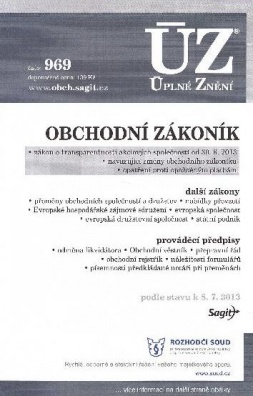 ÚZ č.969 Obchodní zákoník a související předpisy 2013