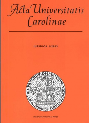 Acta Universitatis Carolinae Iuridica 1/2013 Právo a menšiny