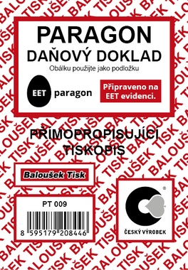 Paragon - daňový doklad A7 PT009