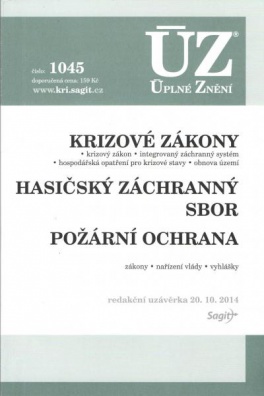 ÚZ č.1045 Krizové zákony, HZS, Požární ochrana, Obnova území