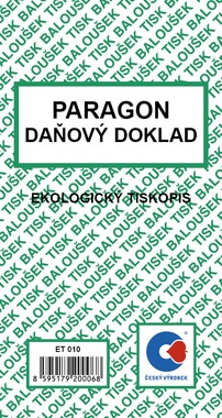 Paragon daňový doklad ET 010